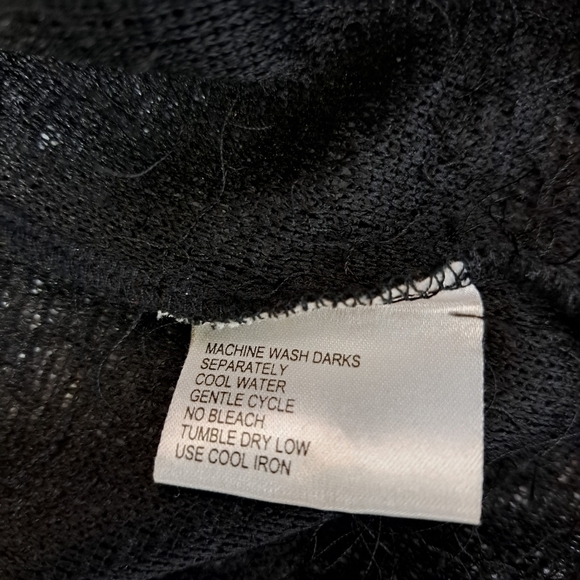 JAMIE Sadock Black Fuzzy Eylash Cardigan Sweater - Picture 11 of 13